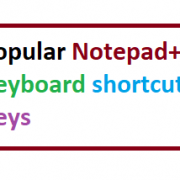 Notepad plus plus Keyboard Shortcuts keys